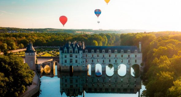 A pied, sur l’eau ou dans les airs profitez de Chenonceau