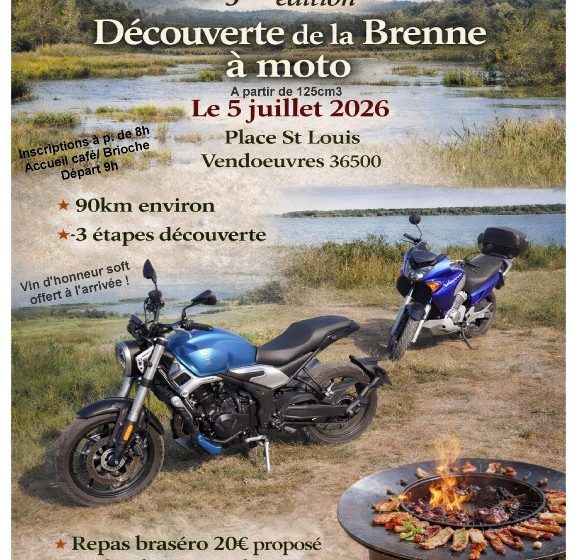 Marché et découverte de la Brenne à moto