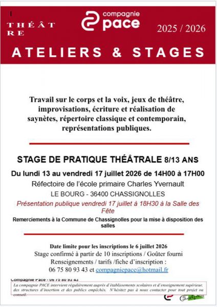 Stage de pratique théâtrale