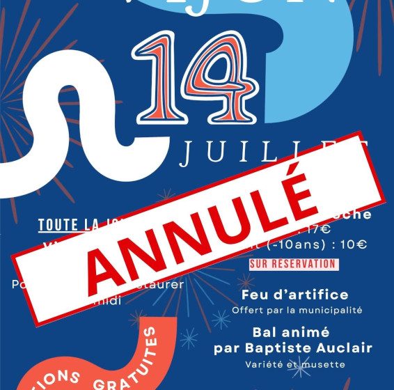 Festivités du 14 juillet : Annulé