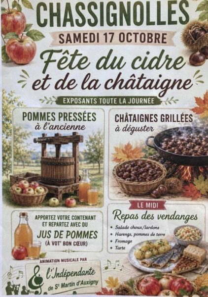 Journée du Cidre doux et châtaignes grillées