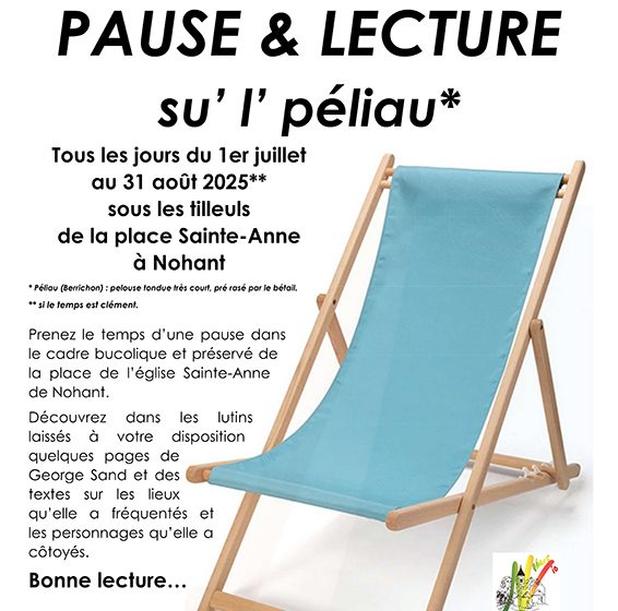 Pause et Lecture su’l’peliau