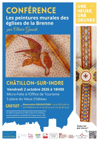 Une heure, une oeuvre : « Les peintures murales des églises de la Brenne »