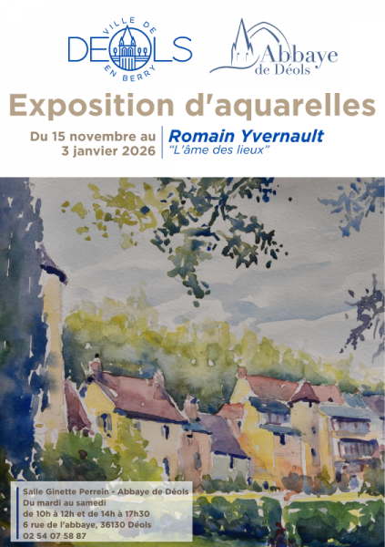 Exposition d’aquarelles de Romain Yvernault « L’âme des lieux »
