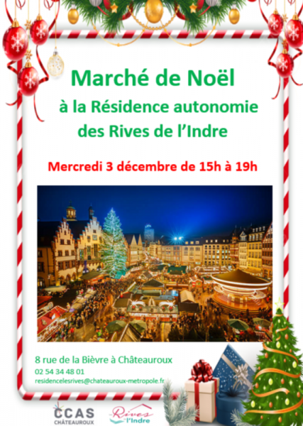 Marché de noël à la Résidence des Rives de l’Indre