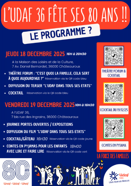 L&rsquo;UDAF 36 fête ses 80 ans