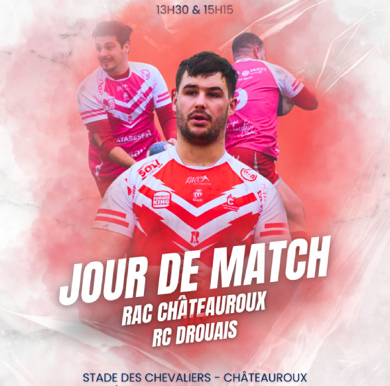 Rugby : RAC Châteauroux – RC Drouais