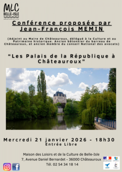 Conférence : « Les Palais de la République à Châteauroux »