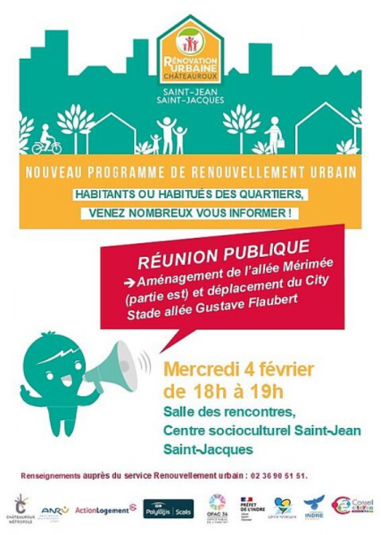 Réunion publique sur l&rsquo;aménagement de l&rsquo;allée Mérimée et du city-stade Flaubert