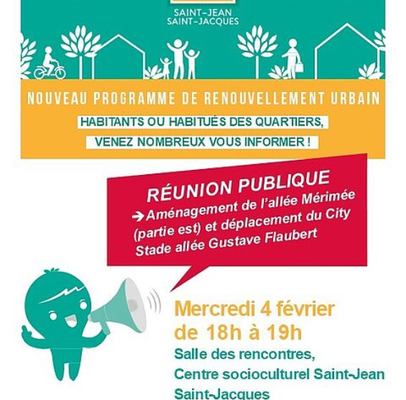 Réunion publique sur l&rsquo;aménagement de l&rsquo;allée Mérimée et du city-stade Flaubert