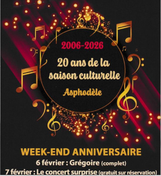Soirée surprise « 20 ans de l&rsquo;Asphodèle »