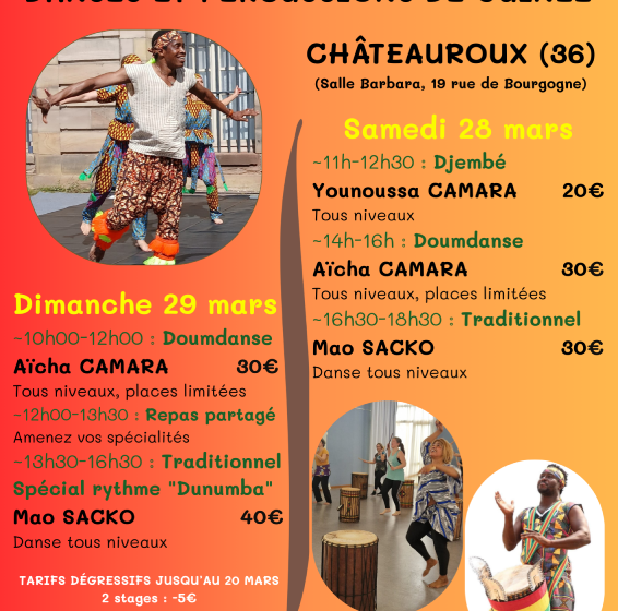 Stage : Danses et percussions de Guinée