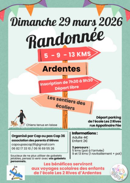 Randonnée 5-9-13 km à Ardentes