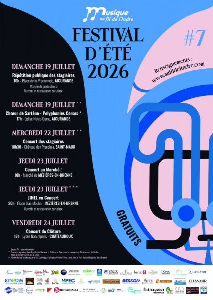 Concert des stagiaires de L&rsquo;Académie « Musique au Fil de l&rsquo;Indre »