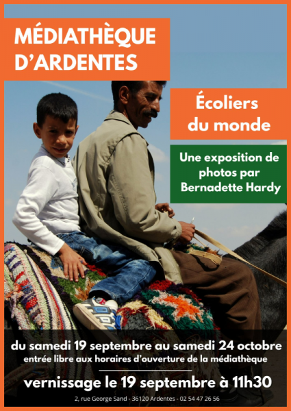 Exposition « Écoliers du monde » par Bernadette Hardy