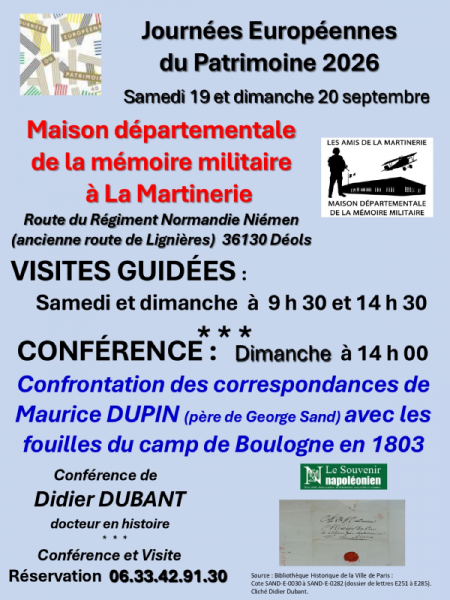 Journées Européennes du Patrimoine à La Martinerie