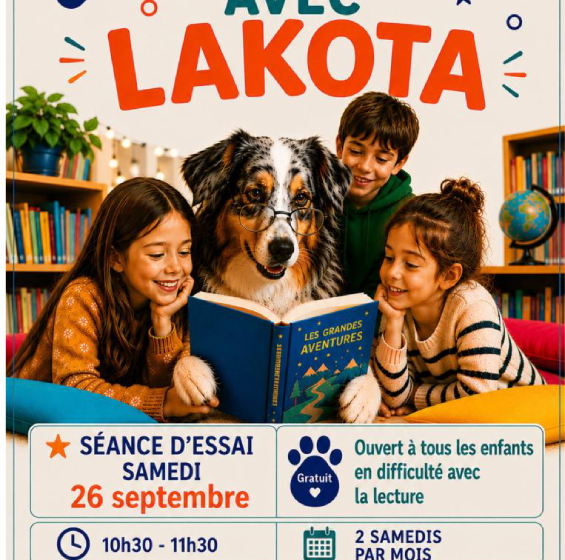 Lire avec le chien Lakota