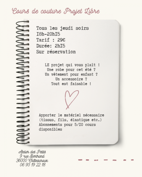 Projet Libre : Cours de couture