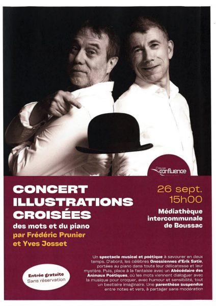 Concert illustrations croisées des mots et du piano
