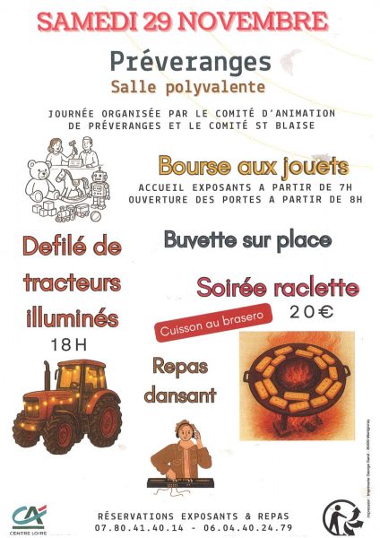Bourse aux jouets, défilé tracteurs illuminés et soirée raclette