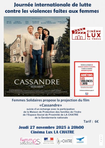 Projection débat autour du film Cassandre avec Femmes Solidaires