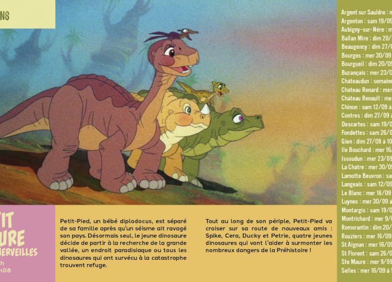 1,2,3 ciné : Projection jeunesse Le petit Dinosaure et la Vallée des Merveilles