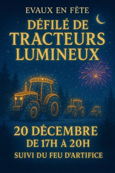 Défilé de tracteurs lumineux