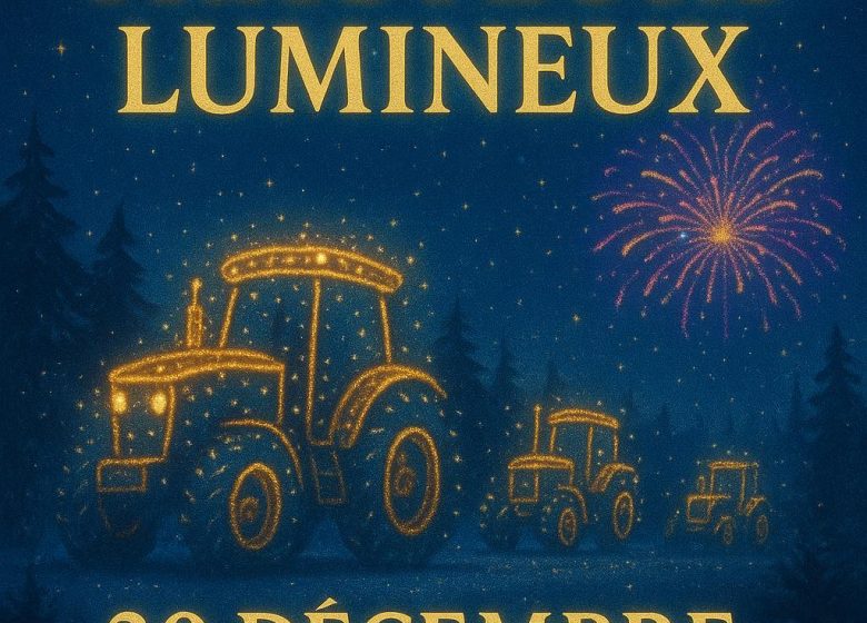 Défilé de tracteurs lumineux