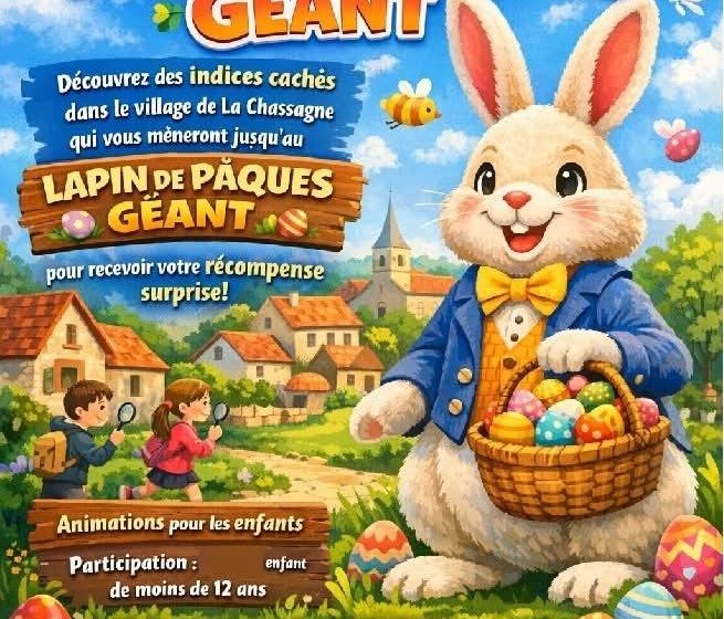 A la poursuite du lapin de Pâques Géant