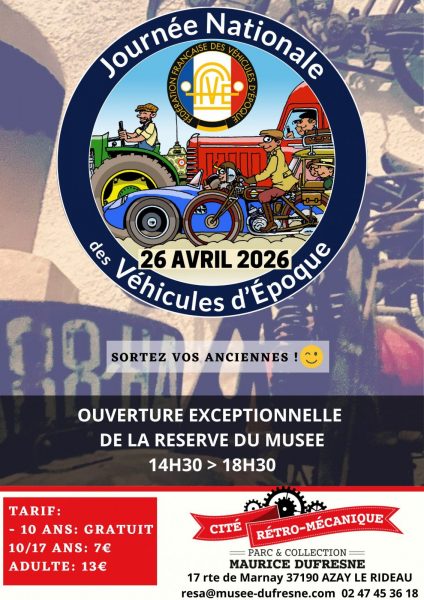 Journée Nationale des Véhicules d&rsquo;Époque : Ouverture exceptionnelle de la réserve du Musée