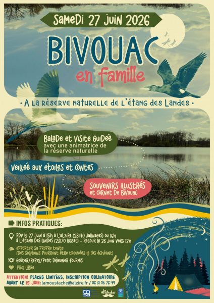 Bivouac en famille à l&rsquo;étang des landes
