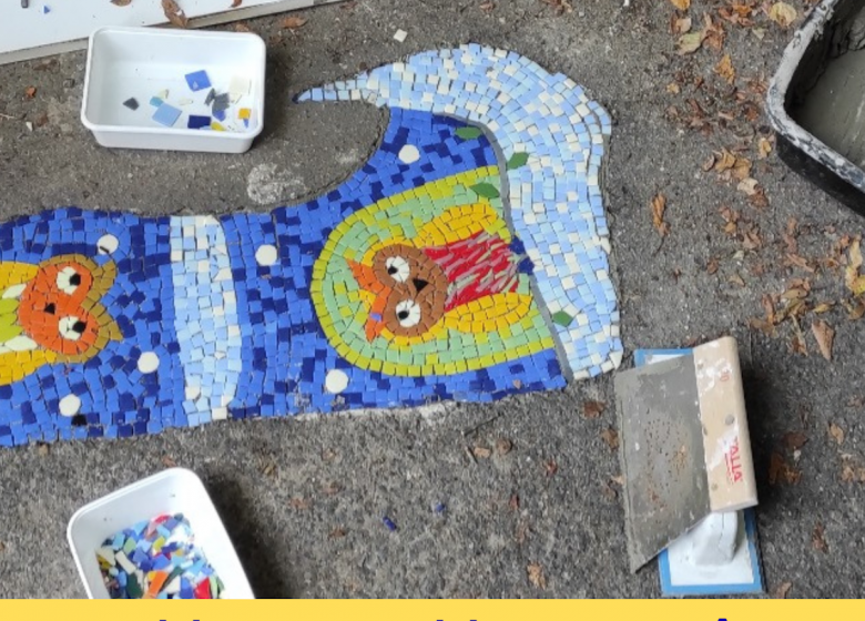 Fresque en mosaïque – chantier artistique !