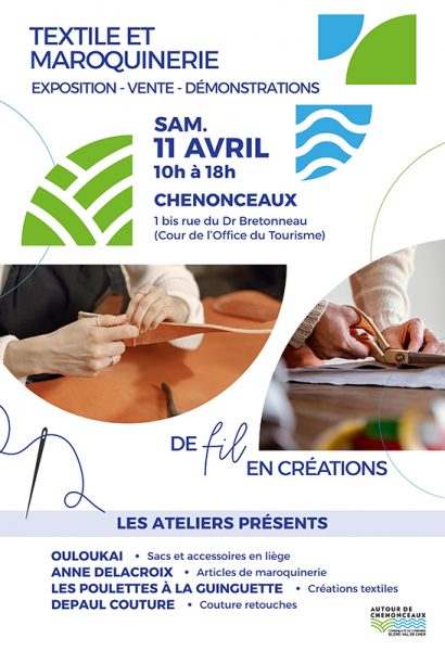 De fil en créations – Exposition – Vente – Démontrations Textile et Maroquinerie