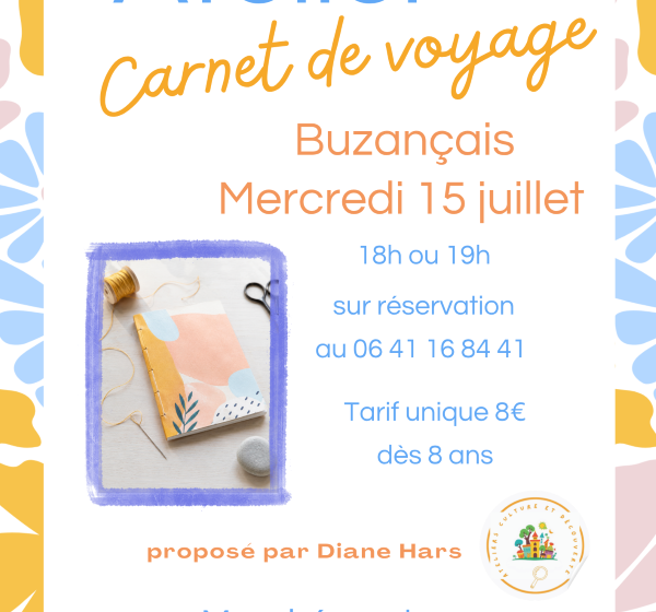 Atelier Culture et Découverte  : Carnet de voyage