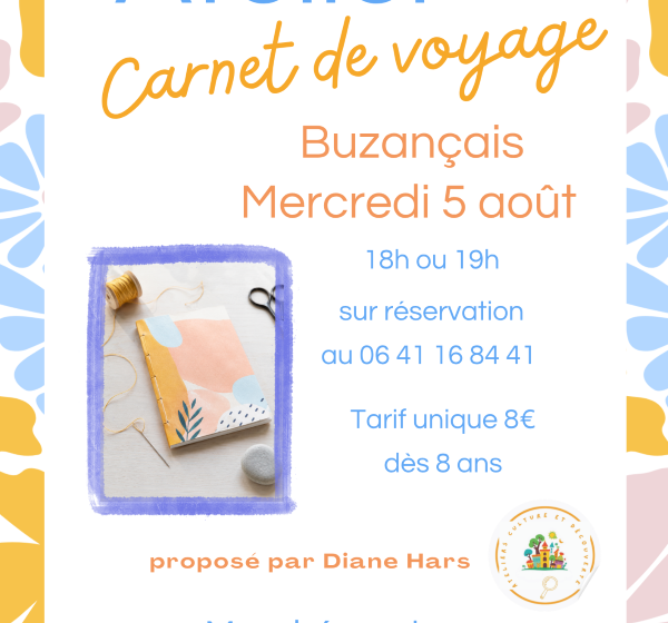 Atelier Culture et Découverte  : Carnet de voyage