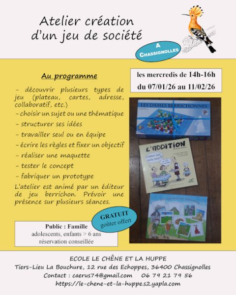 Atelier création d&rsquo;un jeu de société