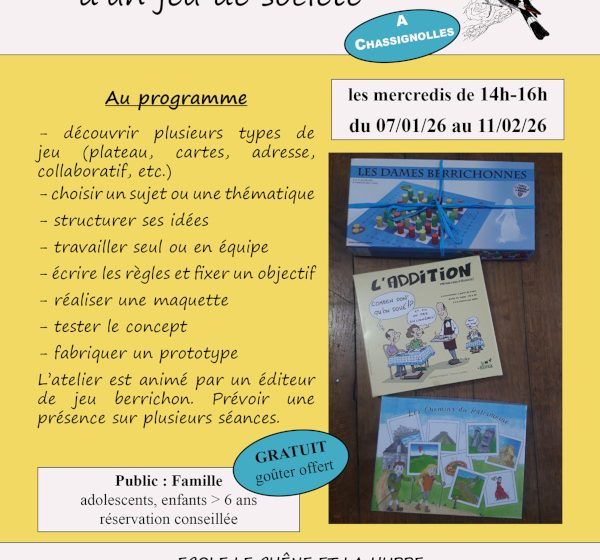 Atelier création d&rsquo;un jeu de société