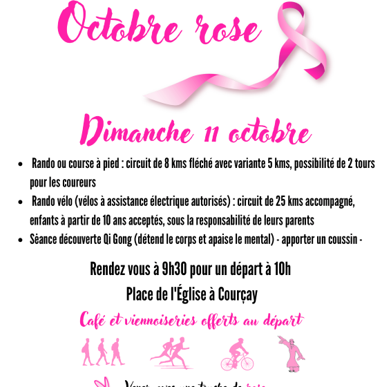 Octobre rose – Randonnée à Courçay