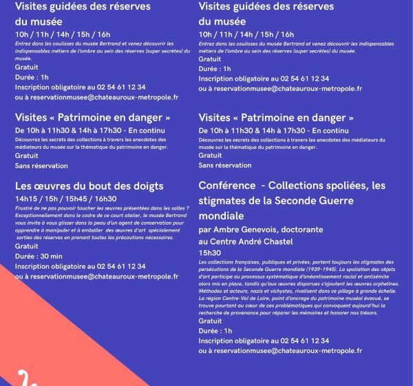 Visites du Musée Bertrand dans le cadre des Journées du Patrimoine