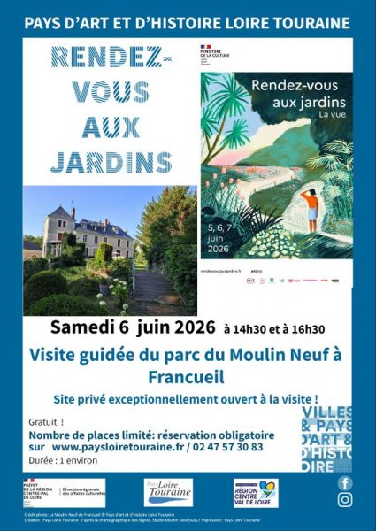 Visite guidée du parc du Moulin Neuf à Francueil