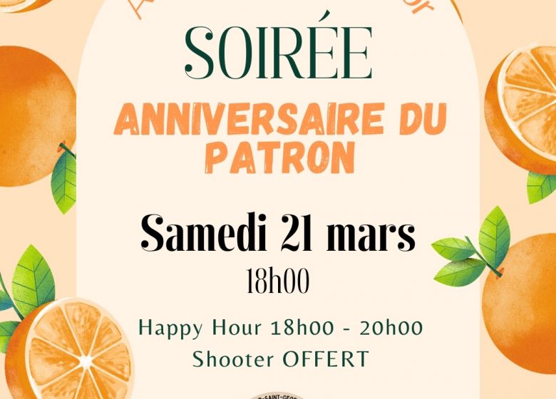 Soirée anniversaire du patron