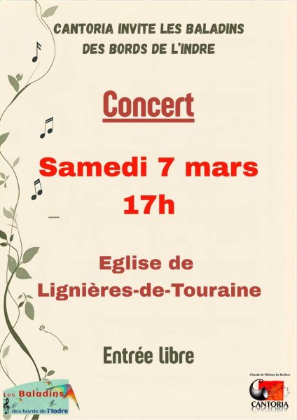 Concert à l&rsquo;église Saint Martin de Lignières de Touraine