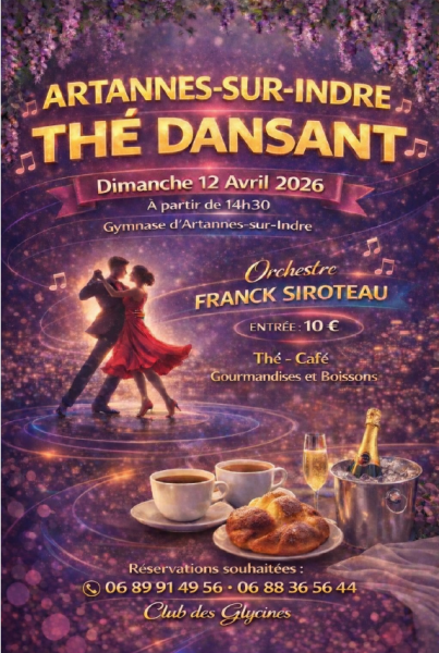 Thé dansant au gymnase d&rsquo;Artannes-sur-Indre