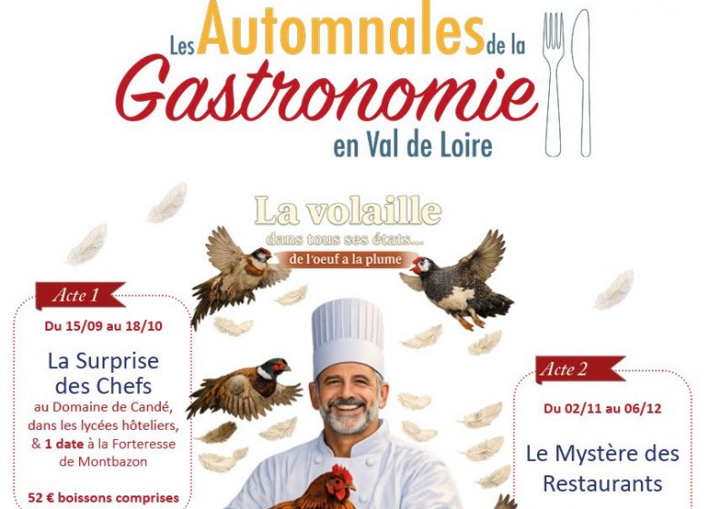 Les Automnales de la Gastronomie en Val de Loire  : La volaille dans tous ses états – De l&rsquo;oeuf à la plume