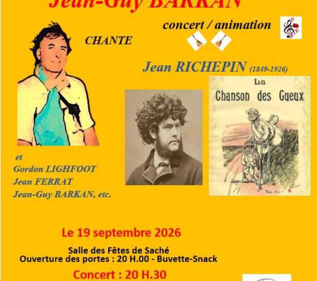 Jean-Guy BARKAN chante Jean RICHEPIN – Au profit de la Compagnie Ephémère