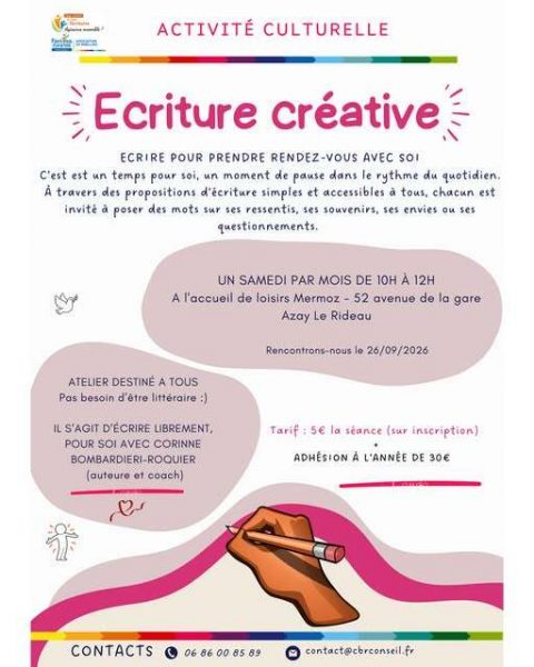 Atelier d&rsquo;Ecriture Créative