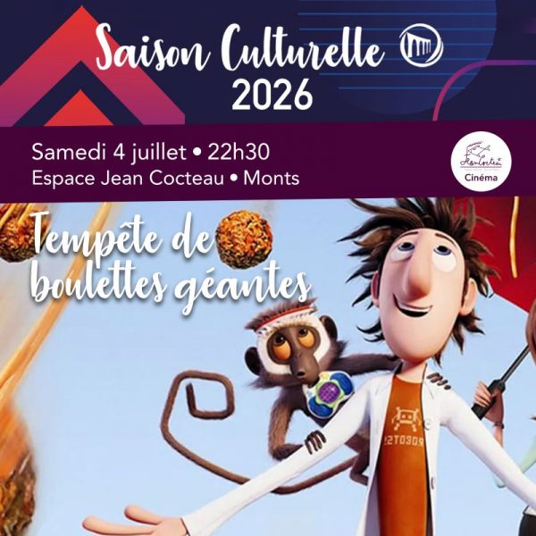 Cinéma en plein air : Tempête de boulettes géantes