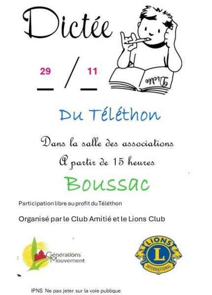 Dictée du Téléthon