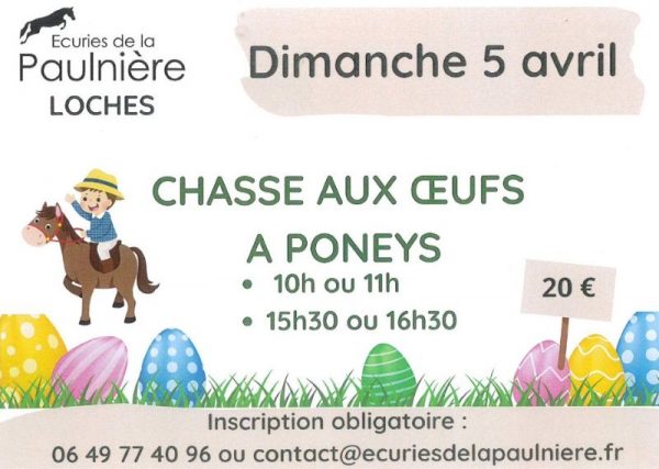 Chasse aux oeufs à poneys