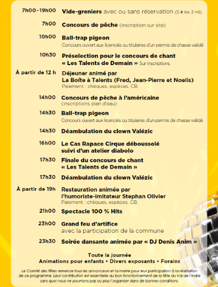 45ème fête du Val de l’Indre